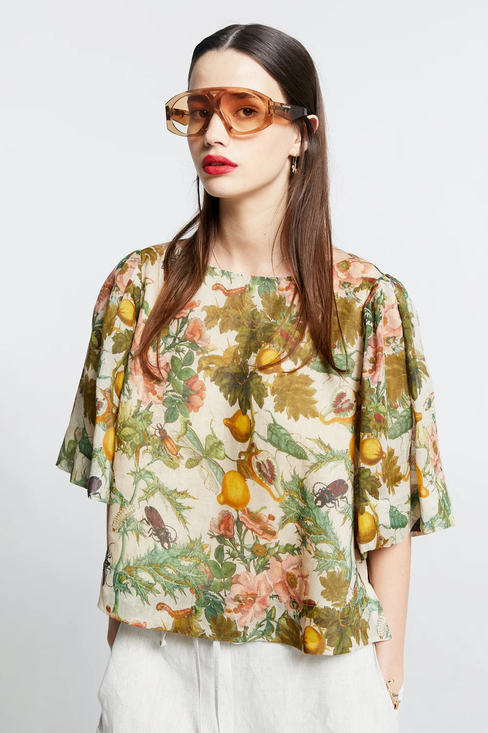 Karen Walker Azalea Top - Macadamia  Hyde Boutique   