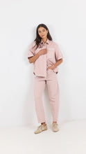 Load image into Gallery viewer, Stories Be Told Crucial Denim Short Sleeve Shacket - Pale Pink Hyde Boutique
