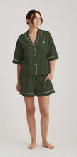 Load image into Gallery viewer, Papinelle x Karen Walker Runaway Girl Boxer PJ Set - Dark Green  Hyde Boutique   
