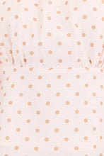 Load image into Gallery viewer, Stories Be Told Eventual Polkadot Top - Blush/Chocolate Apparel > Women > Clothing > Shirts &amp; Tops > Blouses > Puff Sleeve Tops > Stories Be Told Hyde Boutique
