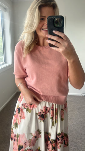 Ivy + Jack Topic Soft Knit Tee - Blush Arriving Early Nov Hyde Boutique