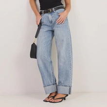 Load image into Gallery viewer, Among The Brave Emerge Blue Turn Up Long Jeans - Washed Out Blue Arriving Saturday
