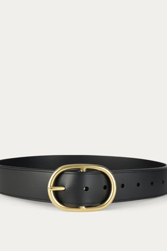 Deadly Ponies Wide Belt Oval - Black/Brass Belts Deadly Ponies