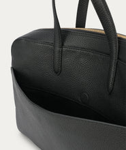 Load image into Gallery viewer, Deadly Ponies Zorro Briefcase - Black/Brass Hyde Boutique
