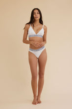 Load image into Gallery viewer, Dear Dylan Baseline Thong - White/Navy Hyde Boutique
