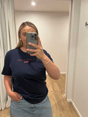 Camilla and Marc Maria Tee - Navy Hyde Boutique