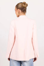 Load image into Gallery viewer, Among The Brave Diploma Linen Two Button Vent Sleeve Blazer - Soft Pink Hyde Boutique
