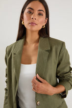 Load image into Gallery viewer, Ivy + Jack Dock Ramie Rolled Sleeve Blazer - Khaki
