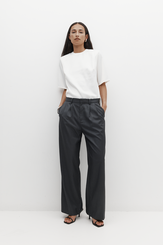 Rebe Satin Shoulder Top - Ivory Hyde Boutique