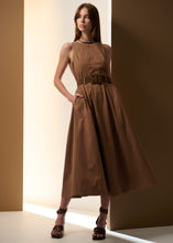 Load image into Gallery viewer, Pol Odette Dress - Chocolate Apparel > Women > Clothing > Dresses > Midi Dresses > Pol Hyde Boutique
