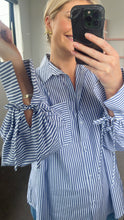 Load image into Gallery viewer, Caitlin Crisp Stripe Sonny Shirt - Blue Stripe  Hyde Boutique   
