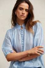 Load image into Gallery viewer, Ivy + Jack Closure High Neck Top - Pale Blue Hyde Boutique

