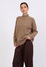 Load image into Gallery viewer, Marlow Cashmere Funnel Neck - Nutmeg Hyde Boutique
