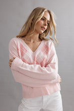 Load image into Gallery viewer, Caitlin Crisp Argyle Jumper - Marshmellow Arriving End September
