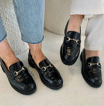 Load image into Gallery viewer, Kathryn Wilson Shandre Loafer - Black High-Shine Shoes > Women > Footwear > Flats > Loafers > Kathryn Wilson Hyde Boutique
