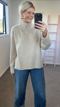 Load image into Gallery viewer, Aleger N.325 Cashmere Blend Chunky Polo - Shell Beige Arriving Early March Hyde Boutique
