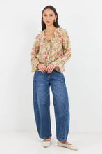 Load image into Gallery viewer, Among The Brave Bohemian Blouse - Cream Blush Floral
