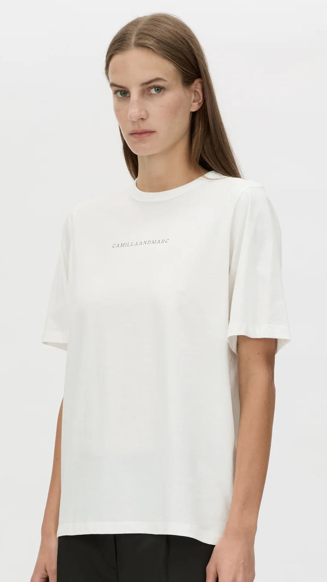 Camilla and Marc Suvero Logo Tee - Soft White