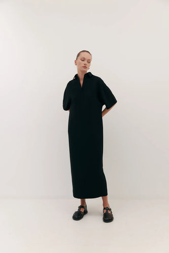 Harris Tapper Long Polo Dress - Black  Hyde Boutique   