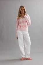Load image into Gallery viewer, Caitlin Crisp Argyle Jumper - Marshmellow Arriving End September
