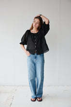 Load image into Gallery viewer, Måhsa Bon Ruffle Shirt - Black
