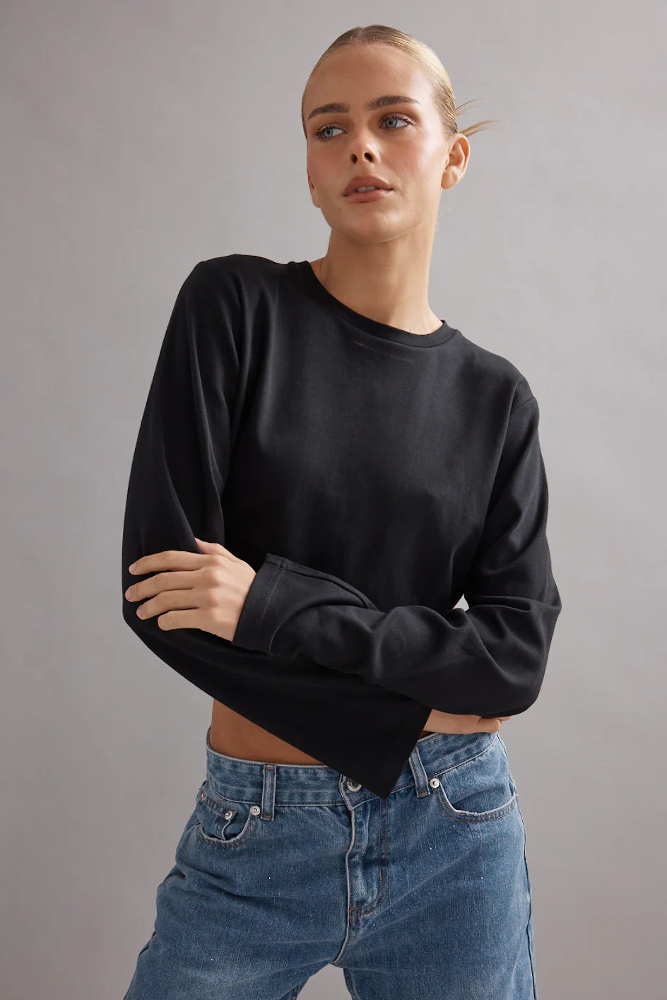 Caitlin Crisp Club CC Long Sleeve Tee - Black Hyde Boutique