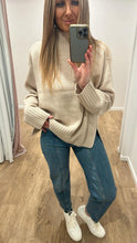 Load image into Gallery viewer, Aleger N.325 Cashmere Blend Chunky Polo - Shell Beige Arriving Early March Hyde Boutique
