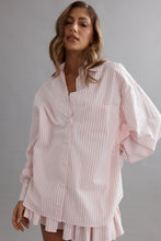 Load image into Gallery viewer, Caitlin Crisp Lou Shirt - Pink/White Stripe Hyde Boutique

