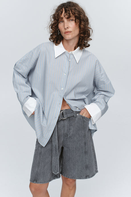 Marle Edie Shirt - Bleu Stripe Hyde Boutique