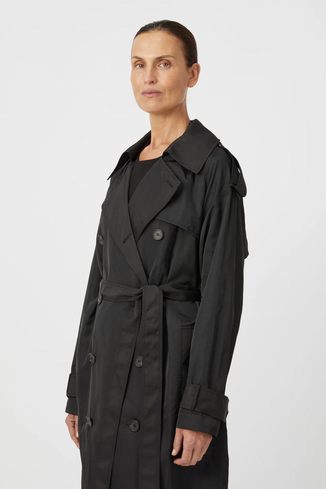 Camilla and Marc Zen Nylon Trench - Black  Hyde Boutique   