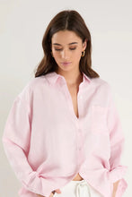 Load image into Gallery viewer, Exalted Pale Pink Linen
Viscose Oversized Shirt - Pale Pink
