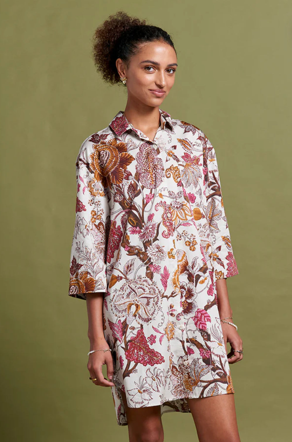 Papinelle x Karen Walker Edwardian Floral Nightshirt - Macadamia  Hyde Boutique   