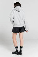Load image into Gallery viewer, Karen Walker Runaway Girl Cropped Oversized Hoodie - Grey Marle
