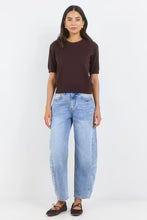 Load image into Gallery viewer, Stories Be Told Edition Crewneck Cashmere Blend Knit Tee - Chocolate
