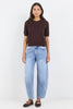 Stories Be Told Edition Crewneck Cashmere Blend Knit Tee - Chocolate