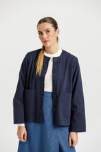 Load image into Gallery viewer, Thing Thing Embark Shacket - Navy  Hyde Boutique   
