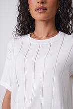 Load image into Gallery viewer, Marlow Ember Knit Tee - Chalk Hyde Boutique
