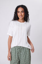 Load image into Gallery viewer, Marlow Ember Knit Tee - Chalk Hyde Boutique
