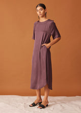 Load image into Gallery viewer, Kate Sylvester Embla Shift Dress - Aubergine  Hyde Boutique   
