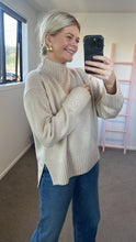 Load image into Gallery viewer, Aleger N.325 Cashmere Blend Chunky Polo - Shell Beige Arriving Early March Hyde Boutique
