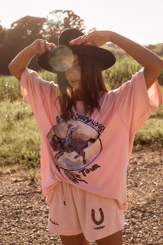 Sabbi The Crazy Horse Tee - Pink Hyde Boutique