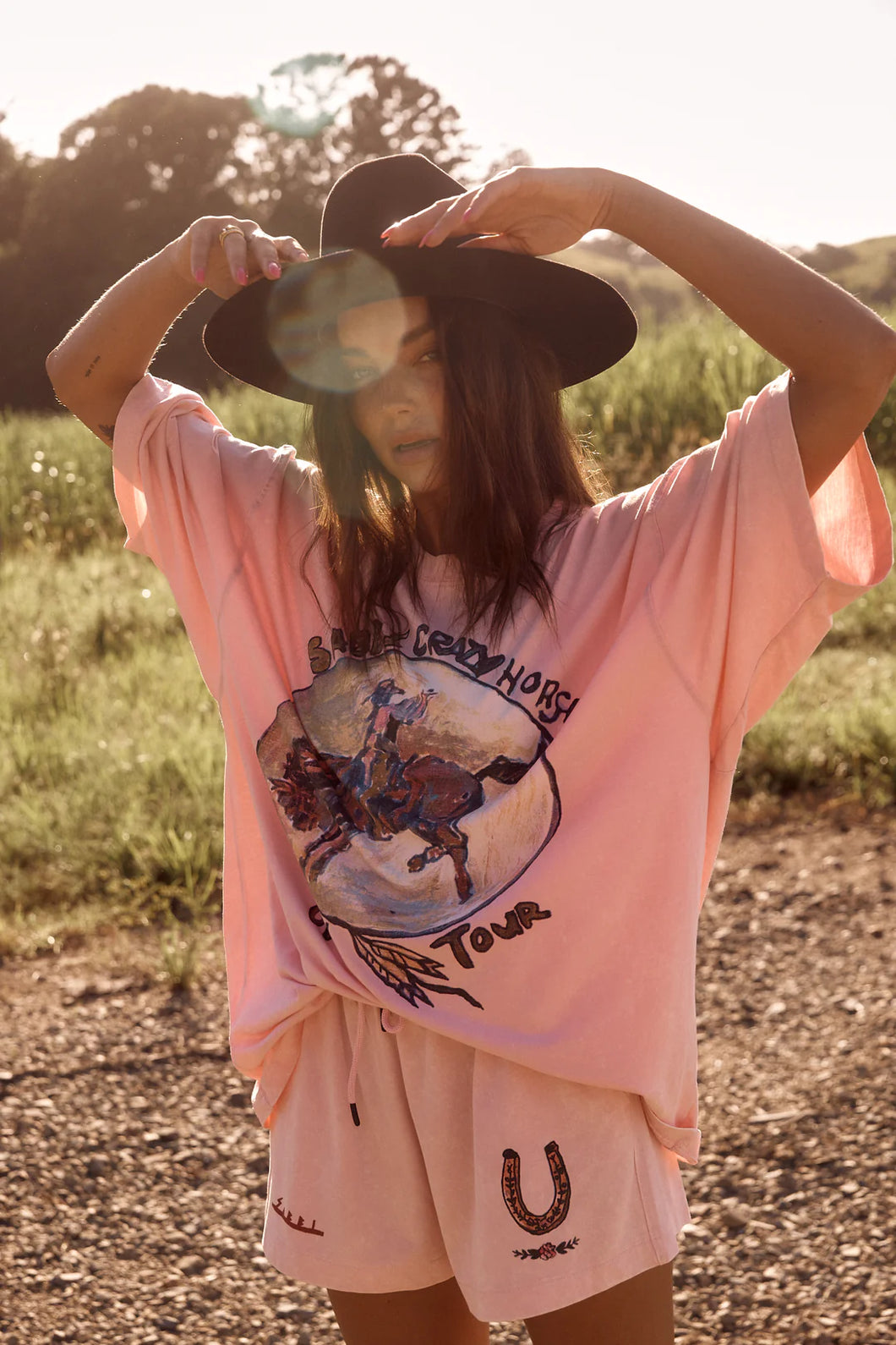 Sabbi The Crazy Horse Tee - Pink Hyde Boutique