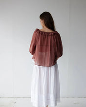 Load image into Gallery viewer, Måhsa Bon Ruffle Blouse - Maple
