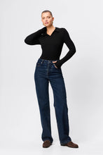 Load image into Gallery viewer, Mossman Florence Polo - Black Apparel > Women > Clothing > Tops > Long Sleeve Tops > Polo Tops > Mossman Hyde Boutique
