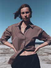 Load image into Gallery viewer, Assembly Label Micha Poplin L/S Shirt - Dark Sand
