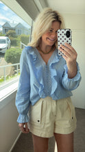 Load image into Gallery viewer, Drama The Label Amelia Blouse - Soft Blue Hyde Boutique
