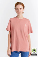 Load image into Gallery viewer, Karen Walker Embroidered Runaway Girl Classic Organic Cotton T-Shirt - Rose  Hyde Boutique   
