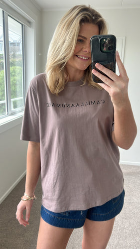 Camilla and Marc Capella Logo Tee - Ash Lilac Hyde Boutique