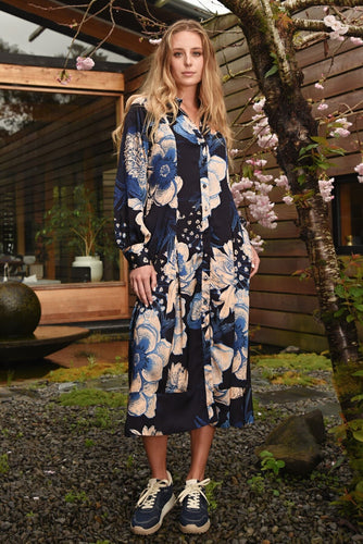 Trelise Cooper Winterful Dress (Blue Floral)  Hyde Boutique   