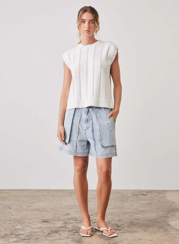 Esmaee Pioneer Knit Tank - White Hyde Boutique